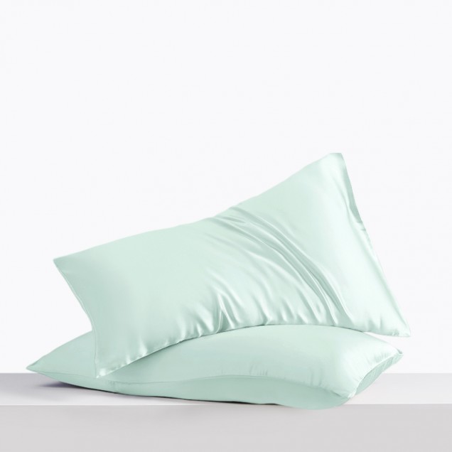 Light Cyan Envelope 22 Momme Mulberry Silk Pillowcase UK for Sale Light Cyan Envelope 22 Momme Mulberry Silk Pillowcase UK for Sale