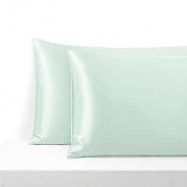 Light Cyan Envelope 22 Momme Mulberry Silk Pillowcase UK for Sale