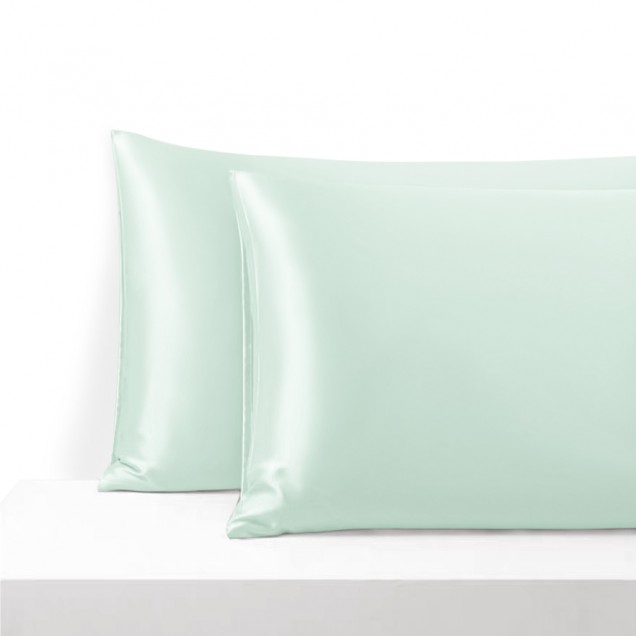 Light Cyan Envelope 22 Momme Mulberry Silk Pillowcase UK for Sale Light Cyan Envelope 22 Momme Mulberry Silk Pillowcase UK for Sale