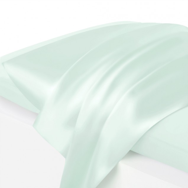 Light Cyan Envelope 22 Momme Mulberry Silk Pillowcase UK for Sale Light Cyan Envelope 22 Momme Mulberry Silk Pillowcase UK for Sale