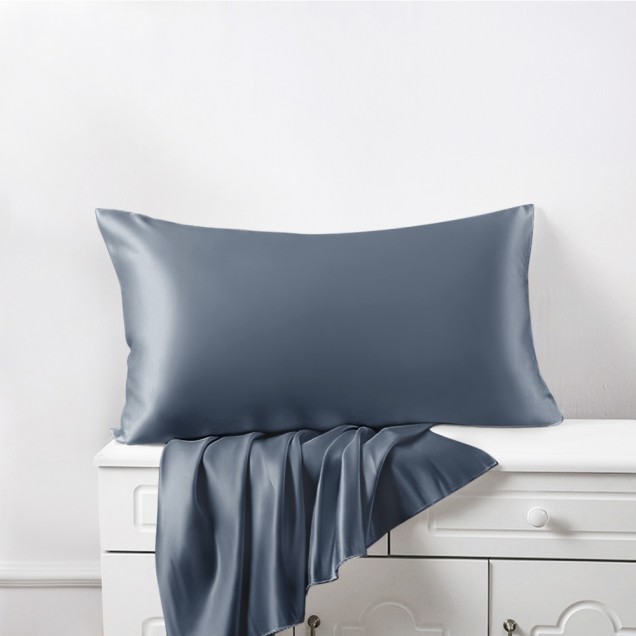 Misty Blue Envelope 22 Momme Mulberry Silk Pillowcase UK for Sale Misty Blue Envelope 22 Momme Mulberry Silk Pillowcase UK for Sale
