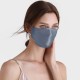 Misty Blue & White Double-Sided 22 Momme Silk Face Mask UK for Sale