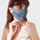 Misty Blue & White Double-Sided 22 Momme Silk Face Mask UK for Sale