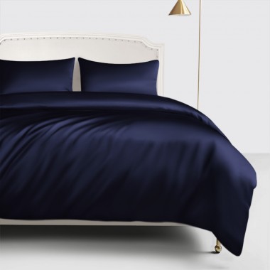Navy 22 Momme Mulberry Silk Duvet Cover UK for Sale