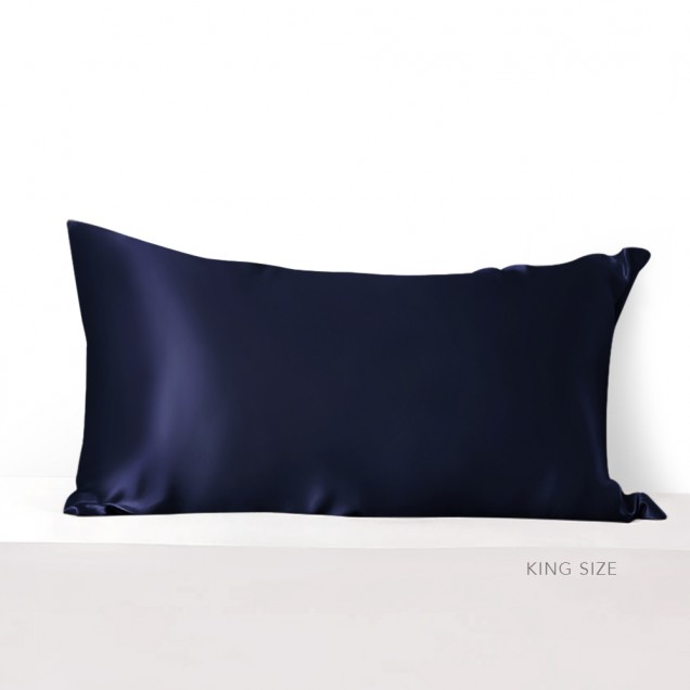 Navy Envelope 22 Momme Mulberry Silk Pillowcase UK for Sale Navy Envelope 22 Momme Mulberry Silk Pillowcase UK for Sale