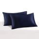 Navy 22 Momme Mulberry Zipper Silk Pillowcase UK for Sale Navy 22 Momme Mulberry Zipper Silk Pillowcase UK for Sale
