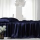Navy 22 Momme Mulberry Silk Sheet Set UK for Sale Navy 22 Momme Mulberry Silk Sheet Set UK for Sale