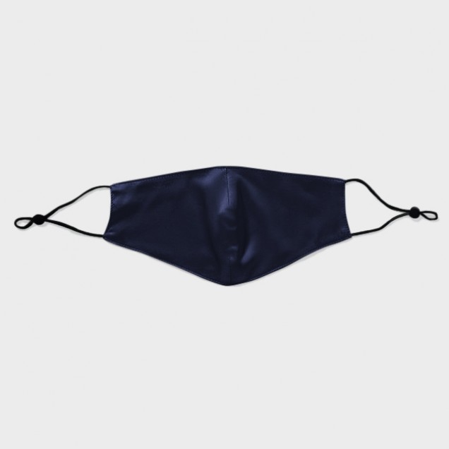 Navy & Black Double-Sided 22 Momme Silk Face Mask UK for Sale Navy & Black Double-Sided 22 Momme Silk Face Mask UK for Sale