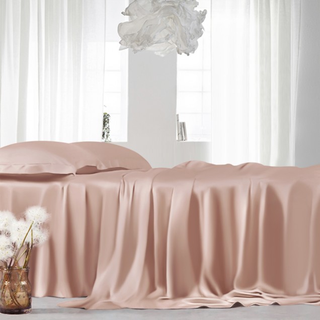 Pearl Pink 22 Momme Mulberry Silk Flat Sheet UK for Sale Pearl Pink 22 Momme Mulberry Silk Flat Sheet UK for Sale
