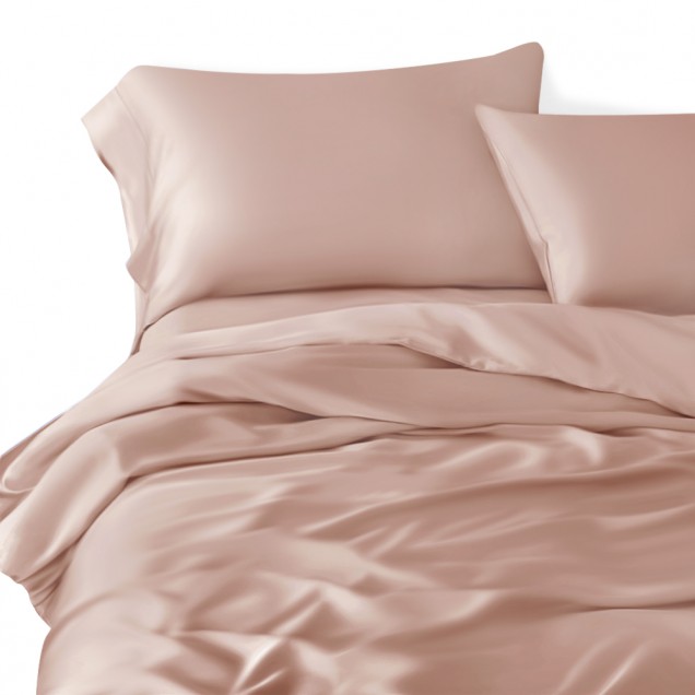 Pearl Pink 3 PCS 22 Momme Mulberry Silk Duvet Cover Set UK for Sale Pearl Pink 3 PCS 22 Momme Mulberry Silk Duvet Cover Set UK for Sale