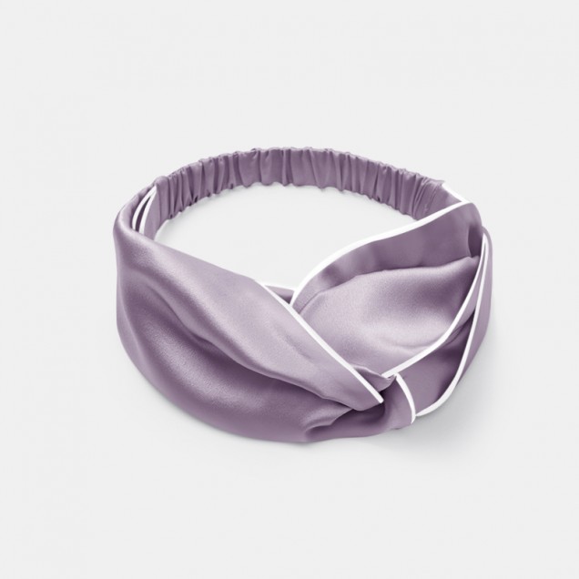 Purple & Ivory Silk Headband UK for Sale Purple & Ivory Silk Headband UK for Sale