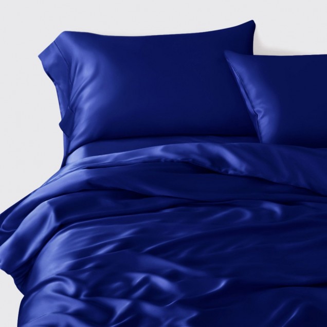 Royal Blue 22 Momme Mulberry Silk Duvet Cover UK for Sale Royal Blue 22 Momme Mulberry Silk Duvet Cover UK for Sale