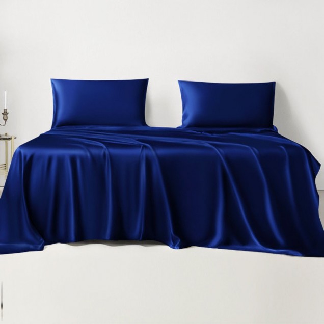 Royal Blue 22 Momme Mulberry Silk Sheet Set UK for Sale Royal Blue 22 Momme Mulberry Silk Sheet Set UK for Sale