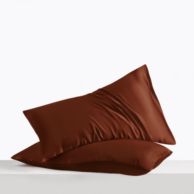 Rust Red Envelope 22 Momme Mulberry Silk Pillowcase UK for Sale Rust Red Envelope 22 Momme Mulberry Silk Pillowcase UK for Sale