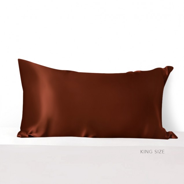 Rust Red Envelope 22 Momme Mulberry Silk Pillowcase UK for Sale Rust Red Envelope 22 Momme Mulberry Silk Pillowcase UK for Sale