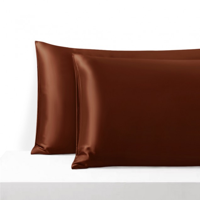 Rust Red Envelope 22 Momme Mulberry Silk Pillowcase UK for Sale Rust Red Envelope 22 Momme Mulberry Silk Pillowcase UK for Sale