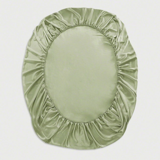 Sage Green 22 Momme Mulberry Silk Fitted Sheet UK for Sale Sage Green 22 Momme Mulberry Silk Fitted Sheet UK for Sale