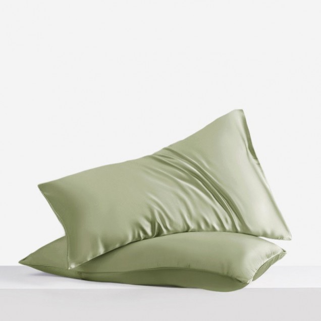 Sage Green Envelope 22 Momme Mulberry Silk Pillowcase UK for Sale Sage Green Envelope 22 Momme Mulberry Silk Pillowcase UK for Sale