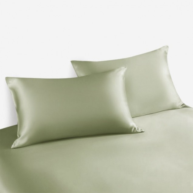 Sage Green Envelope 22 Momme Mulberry Silk Pillowcase UK for Sale Sage Green Envelope 22 Momme Mulberry Silk Pillowcase UK for Sale