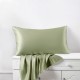 Sage Green 22 Momme Mulberry Zipper Silk Pillowcase UK for Sale Sage Green 22 Momme Mulberry Zipper Silk Pillowcase UK for Sale