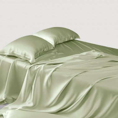 Sage Green 22 Momme Mulberry Silk Sheet Set UK for Sale