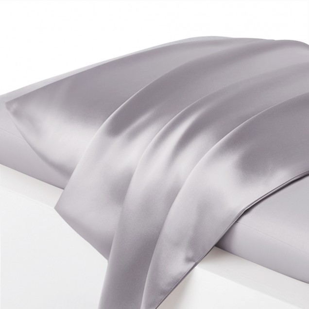 Silver Envelope 22 Momme Mulberry Silk Pillowcase UK for Sale Silver Envelope 22 Momme Mulberry Silk Pillowcase UK for Sale