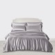 Silver 3 PCS 22 Momme Mulberry Silk Duvet Cover Set UK for Sale Silver 3 PCS 22 Momme Mulberry Silk Duvet Cover Set UK for Sale