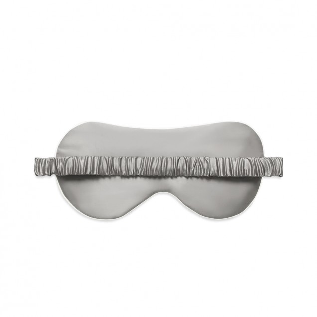 Silver & Ivory Suede Rose Silk Eye Mask UK for Sale Silver & Ivory Suede Rose Silk Eye Mask UK for Sale