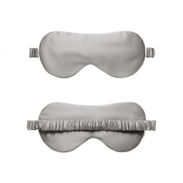 Silver & Ivory Suede Rose Silk Eye Mask UK for Sale Silver & Ivory Suede Rose Silk Eye Mask UK for Sale