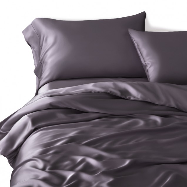 Slate Gray 22 Momme Mulberry Silk Duvet Cover UK for Sale Slate Gray 22 Momme Mulberry Silk Duvet Cover UK for Sale