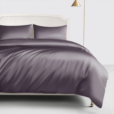 Slate Gray 22 Momme Mulberry Silk Duvet Cover UK for Sale
