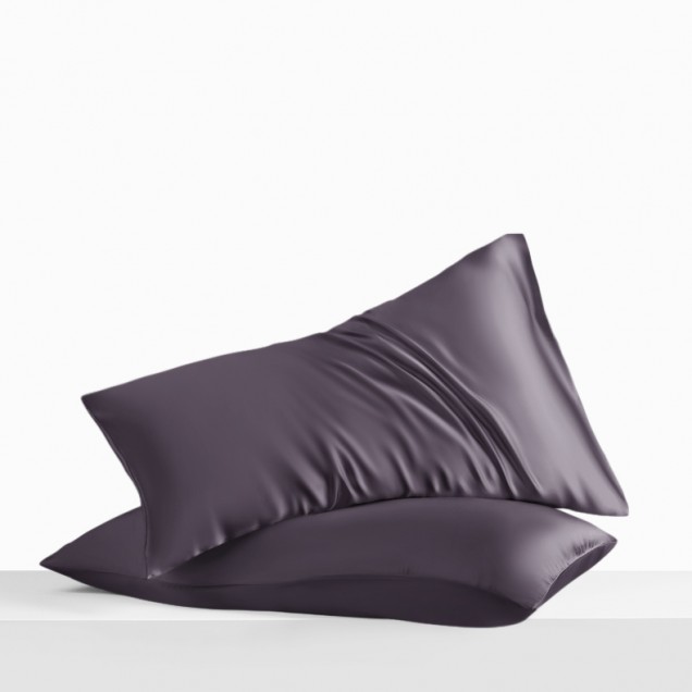 Slate Gray Envelope 22 Momme Mulberry Silk Pillowcase UK for Sale