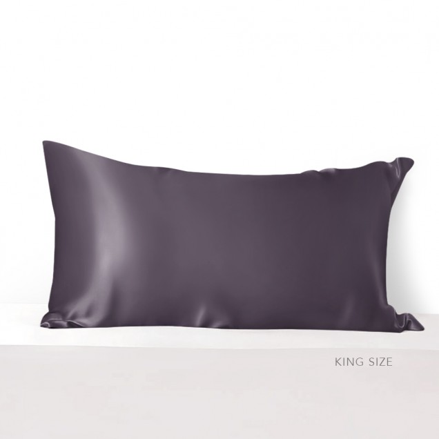 Slate Gray Envelope 22 Momme Mulberry Silk Pillowcase UK for Sale