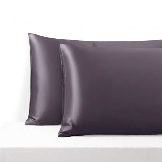 Slate Gray Envelope 22 Momme Mulberry Silk Pillowcase UK for Sale