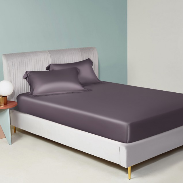 Slate Gray 22 Momme Mulberry Silk Sheet Set UK for Sale Slate Gray 22 Momme Mulberry Silk Sheet Set UK for Sale