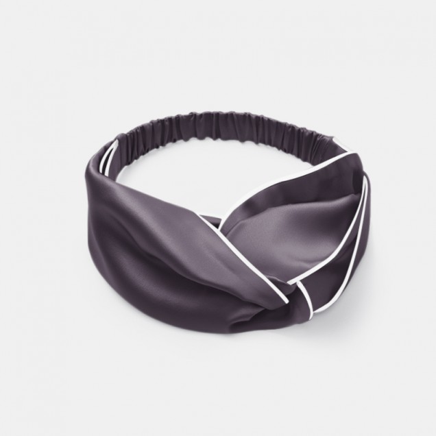 Slate Gray & Ivory Silk Headband UK for Sale Slate Gray & Ivory Silk Headband UK for Sale