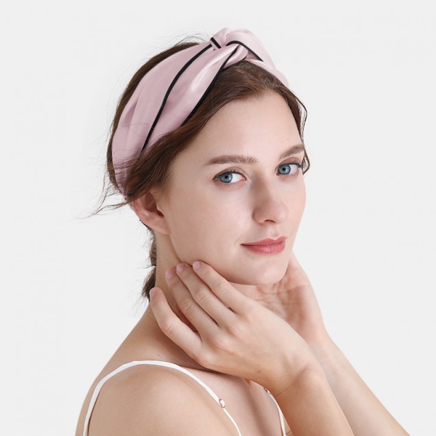 Suede Rose & Black Silk Headband UK for Sale Suede Rose & Black Silk Headband UK for Sale