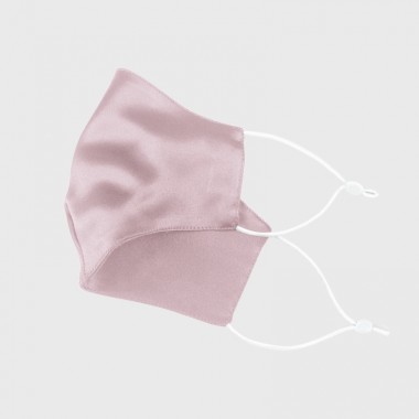 Suede Rose & White Double-Sided 22 Momme Silk Face Mask UK for Sale