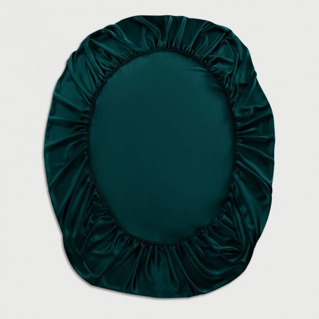 Teal 22 Momme Mulberry Silk Fitted Sheet UK for Sale