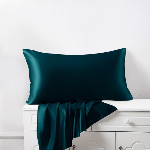 Teal Envelope 22 Momme Mulberry Silk Pillowcase UK for Sale Teal Envelope 22 Momme Mulberry Silk Pillowcase UK for Sale