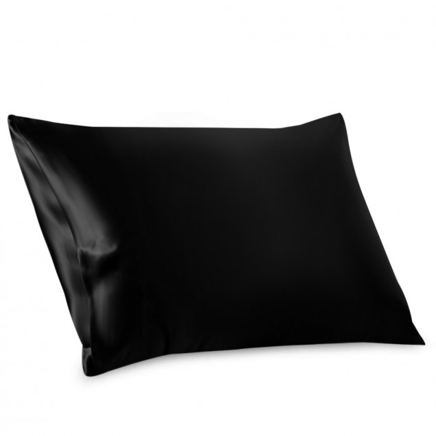 Two Piece Silk Gift Set Black Pillowcase & Eye Mask UK for Sale
