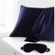 Two Piece Silk Gift Set Navy Pillowcase & Eye Mask UK for Sale Two Piece Silk Gift Set Navy Pillowcase & Eye Mask UK for Sale