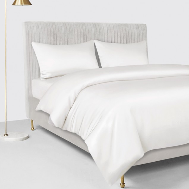White 22 Momme Mulberry Silk Duvet Cover UK for Sale White 22 Momme Mulberry Silk Duvet Cover UK for Sale