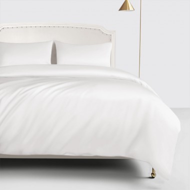 White 22 Momme Mulberry Silk Duvet Cover UK for Sale