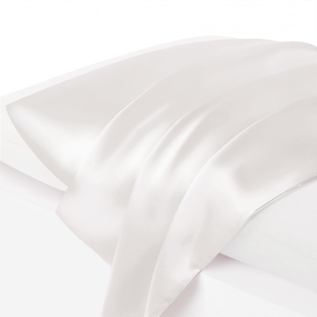 White Envelope 22 Momme Mulberry Silk Pillowcase UK for Sale White Envelope 22 Momme Mulberry Silk Pillowcase UK for Sale