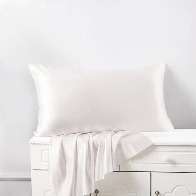 White Envelope 22 Momme Mulberry Silk Pillowcase UK for Sale White Envelope 22 Momme Mulberry Silk Pillowcase UK for Sale