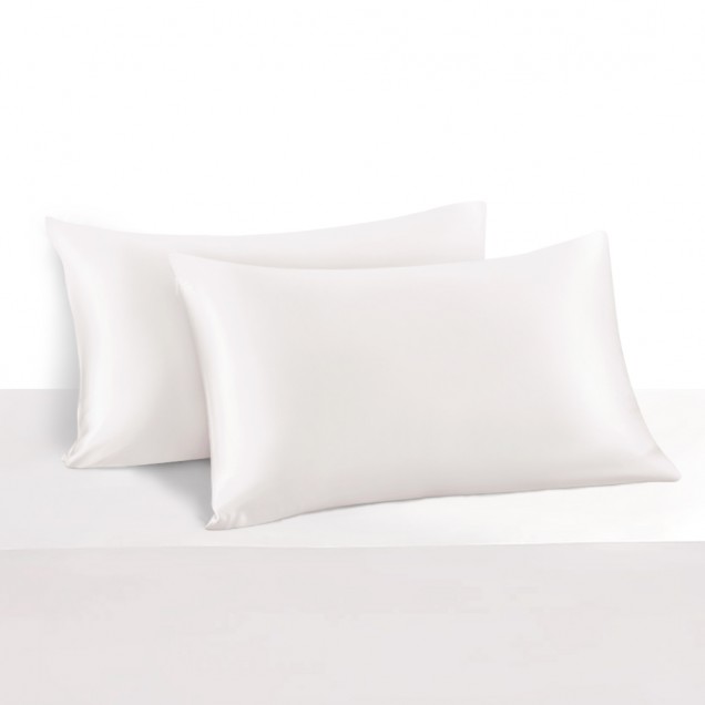 White 22 Momme Mulberry Zipper Silk Pillowcase UK for Sale White 22 Momme Mulberry Zipper Silk Pillowcase UK for Sale