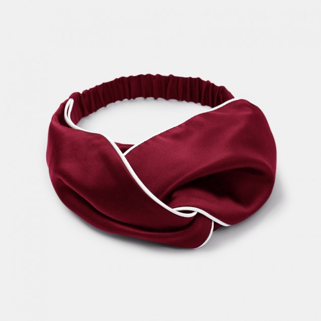 Wine & Ivory Silk Headband UK for Sale Wine & Ivory Silk Headband UK for Sale